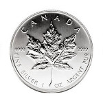 The Canada Maple is a silver bullion coin minted by the Royal Canadian Mint.