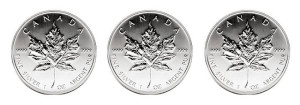 The Canada Maple is a silver bullion coin minted by the Royal Canadian Mint. 