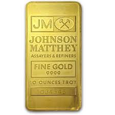 10 Oz Gold bar by Johnson Matthey