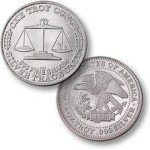 Silver rounds are minted privately.